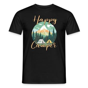 Fun camper and hiker lover - Men's T-Shirt - black - Front - AI Model Male 178 light (178cm)