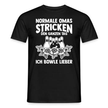 Oma Großmutter Bowler Bowlen Kegeln Bowling - Männer T-Shirt - Schwarz - Vorne - AI Model Male 178 light (178cm)