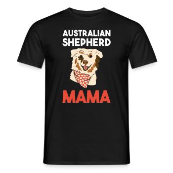 Chien Berger Australien Mama - T-shirt homme - noir - Devant - AI Model Male 178 light (178cm)