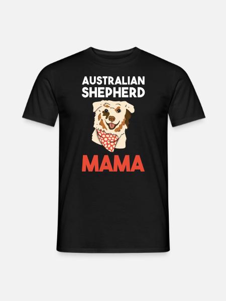 Dog Australian Shepherd Mama - Men's T-Shirt - black