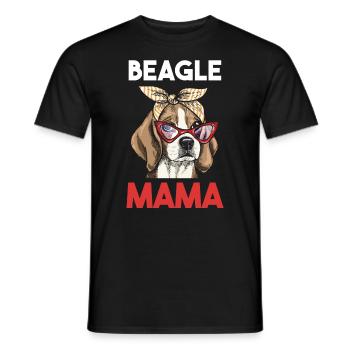 Hund Beagle Mama - Männer T-Shirt - Schwarz - Vorne - AI Model Male 178 light (178cm)