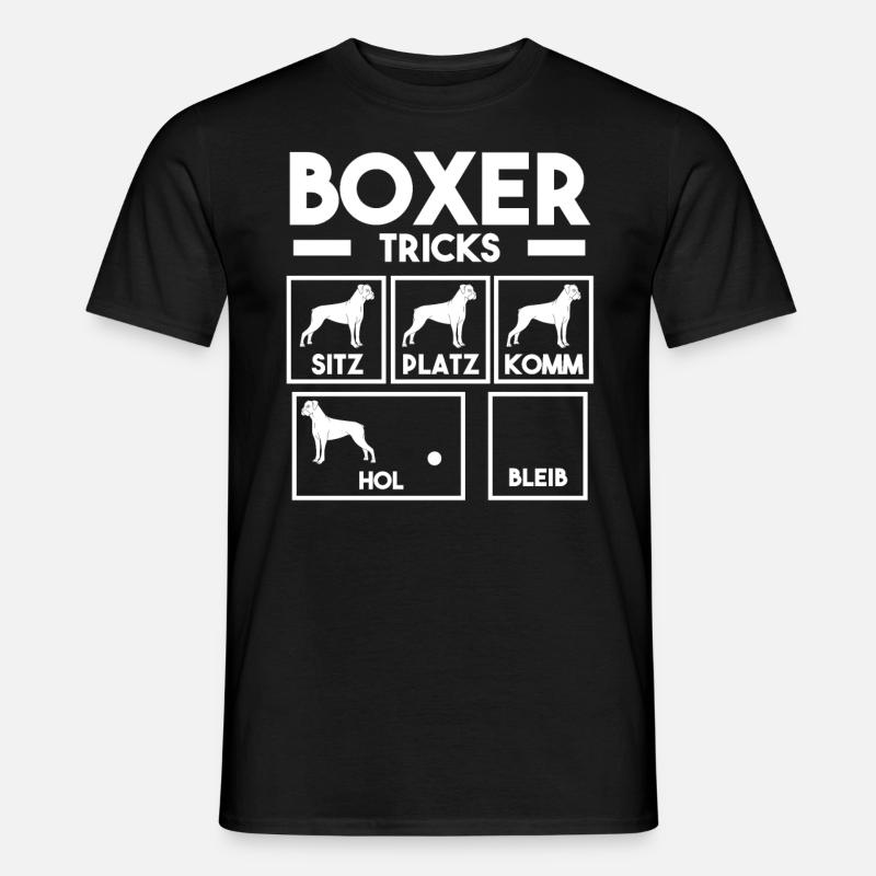 Hund Boxer - Männer T-Shirt - Schwarz