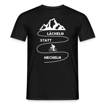 E-Bike Radfahrer Fahrrad - Männer T-Shirt - Schwarz - Vorne - AI Model Male 178 light (178cm)