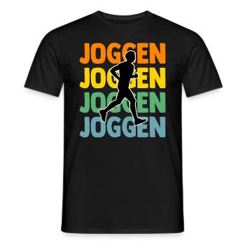Läufer Joggen Laufen - Männer T-Shirt - Schwarz - Vorne - AI Model Male 178 light (178cm)