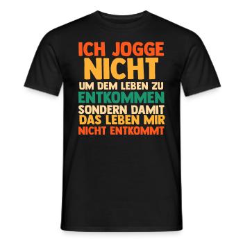 Läufer Joggen Laufen - Männer T-Shirt - Schwarz - Vorne - AI Model Male 178 light (178cm)