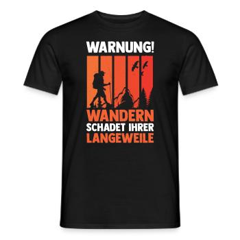Bergsteiger Wald Bergwandern Wanderer Wandern - Männer T-Shirt - Schwarz - Vorne - AI Model Male 178 light (178cm)