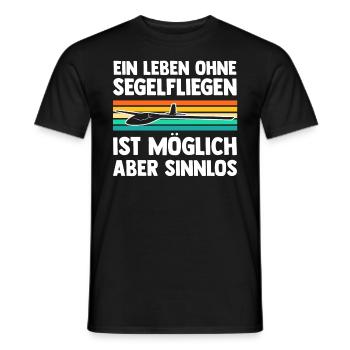 Segelflieger Fliegen Segelfliegen - Männer T-Shirt - Schwarz - Vorne - AI Model Male 178 light (178cm)