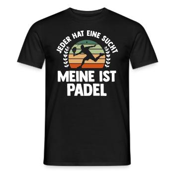 Tennis Padelspieler Padel - Männer T-Shirt - Schwarz - Vorne - AI Model Male 178 light (178cm)