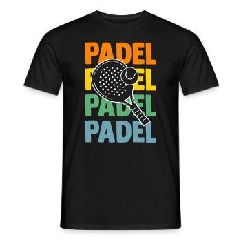 Tennis Padelspieler Padel - Männer T-Shirt - Schwarz - Vorne - AI Model Male 178 light (178cm)