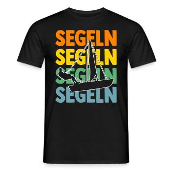 Segelboot Segler Segeln - Männer T-Shirt - Schwarz - Vorne - AI Model Male 178 light (178cm)