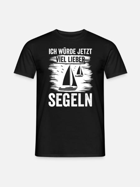 Segelboot Segler Segeln - Männer T-Shirt - Schwarz