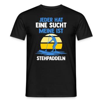 Stand Up Paddeling - Männer T-Shirt - Schwarz - Vorne - AI Model Male 178 light (178cm)