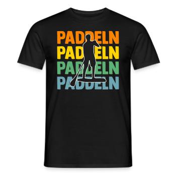 Stand Up Paddeling - Männer T-Shirt - Schwarz - Vorne - AI Model Male 178 light (178cm)