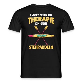 Stand Up Paddeling - Männer T-Shirt - Schwarz - Vorne - AI Model Male 178 light (178cm)