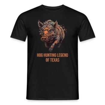 Légende de la chasse au porc du Texas - T-shirt homme - noir - Devant - AI Model Male 178 light (178cm)
