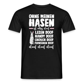Nagetier Kaninchen Hase - Männer T-Shirt - Schwarz - Vorne - AI Model Male 178 light (178cm)