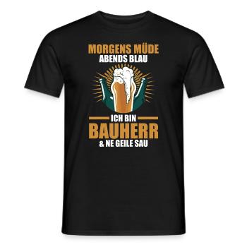 Bauherr - Männer T-Shirt - Schwarz - Vorne - AI Model Male 178 light (178cm)