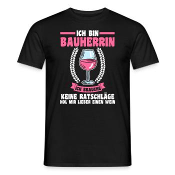 Bier Bauherrin - Männer T-Shirt - Schwarz - Vorne - AI Model Male 178 light (178cm)