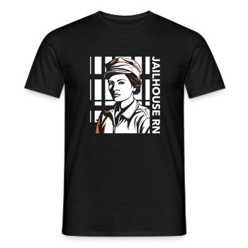 Infirmière correctionnelle en prison - T-shirt homme - noir - Devant - AI Model Male 178 light (178cm)