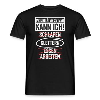 Bergsteigen Bouldern Klettern Kletterer - Männer T-Shirt - Schwarz - Vorne - AI Model Male 178 light (178cm)