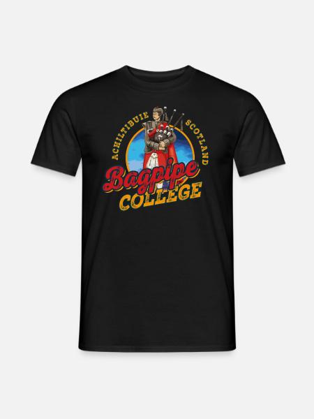 Achiltibuie Bagpipe School - Men's T-Shirt - black
