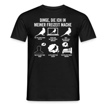 Vogel Sittch Wellensittich - Männer T-Shirt - Schwarz - Vorne - AI Model Male 178 light (178cm)