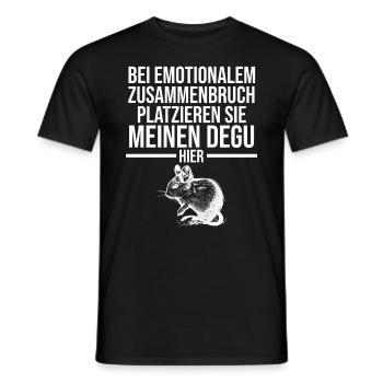 Platzieren Sie meinen Degu hier - Männer T-Shirt - Schwarz - Vorne - AI Model Male 178 light (178cm)