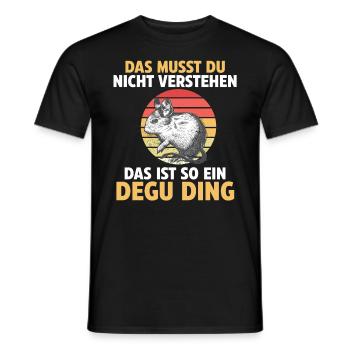 Das ist so ein Degu Ding - Männer T-Shirt - Schwarz - Vorne - AI Model Male 178 light (178cm)