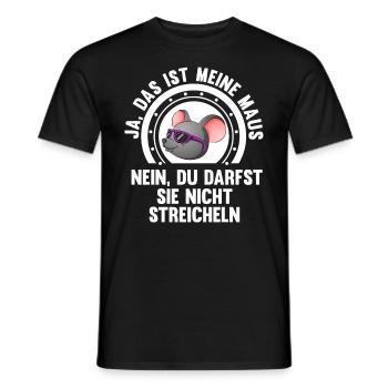 Ja das ist meine Maus - Männer T-Shirt - Schwarz - Vorne - AI Model Male 178 light (178cm)