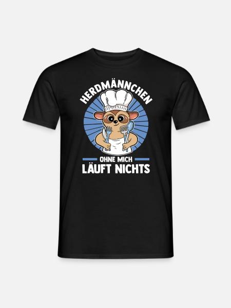 Erdmännchen Herdmännchen - Männer T-Shirt - Schwarz