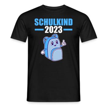 Schulkind 2023 Schulbeginn Einschulung - Männer T-Shirt - Schwarz - Vorne - AI Model Male 178 light (178cm)