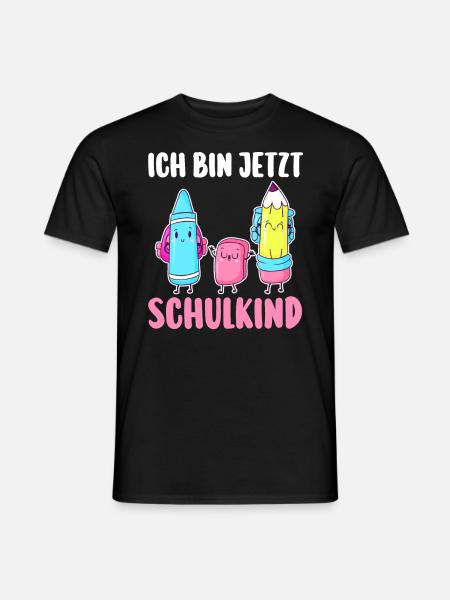 Schulkind Schulbeginn Erste Klasse Einschulung - Männer T-Shirt - Schwarz