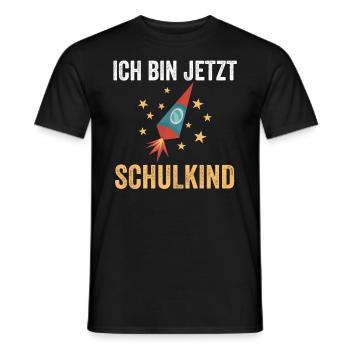 Schulkind Schulbeginn Erste Klasse Rakete Einschul - Männer T-Shirt - Schwarz - Vorne - AI Model Male 178 light (178cm)