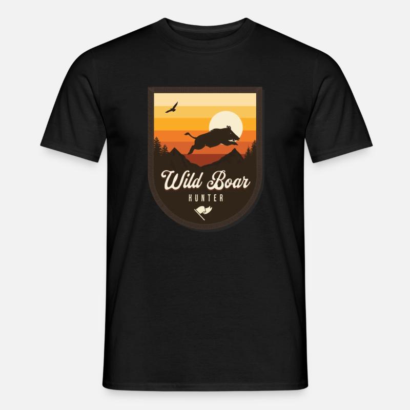 Wild Boar Hunter - Männer T-Shirt - Schwarz