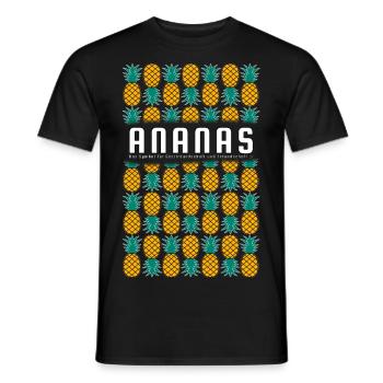 Pineapple, the sign of friendship - Men's T-Shirt - black - Front - AI Model Male 178 light (178cm)