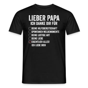 Vater Vatertag Papa - Männer T-Shirt - Schwarz - Vorne - AI Model Male 178 light (178cm)