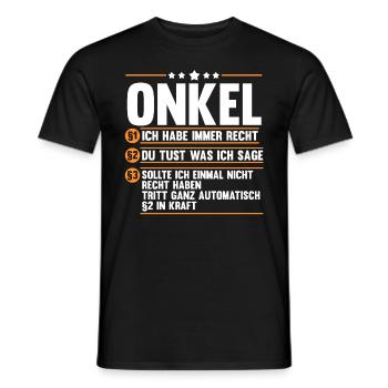 Patenonkel Onkel - Männer T-Shirt - Schwarz - Vorne - AI Model Male 178 light (178cm)