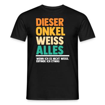 Patenonkel Onkel - Männer T-Shirt - Schwarz - Vorne - AI Model Male 178 light (178cm)