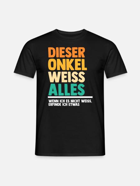 Patenonkel Onkel - Männer T-Shirt - Schwarz