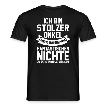 Patenonkel Nichte Onkel - Männer T-Shirt - Schwarz - Vorne - AI Model Male 178 light (178cm)
