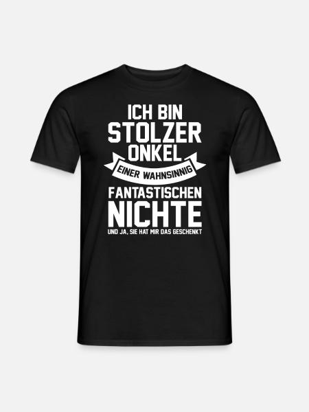 Patenonkel Nichte Onkel - Männer T-Shirt - Schwarz