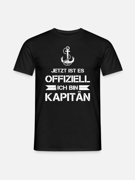 Bootsführerschein Kapitän Motorboot Boot Geschenk - Männer T-Shirt - Schwarz