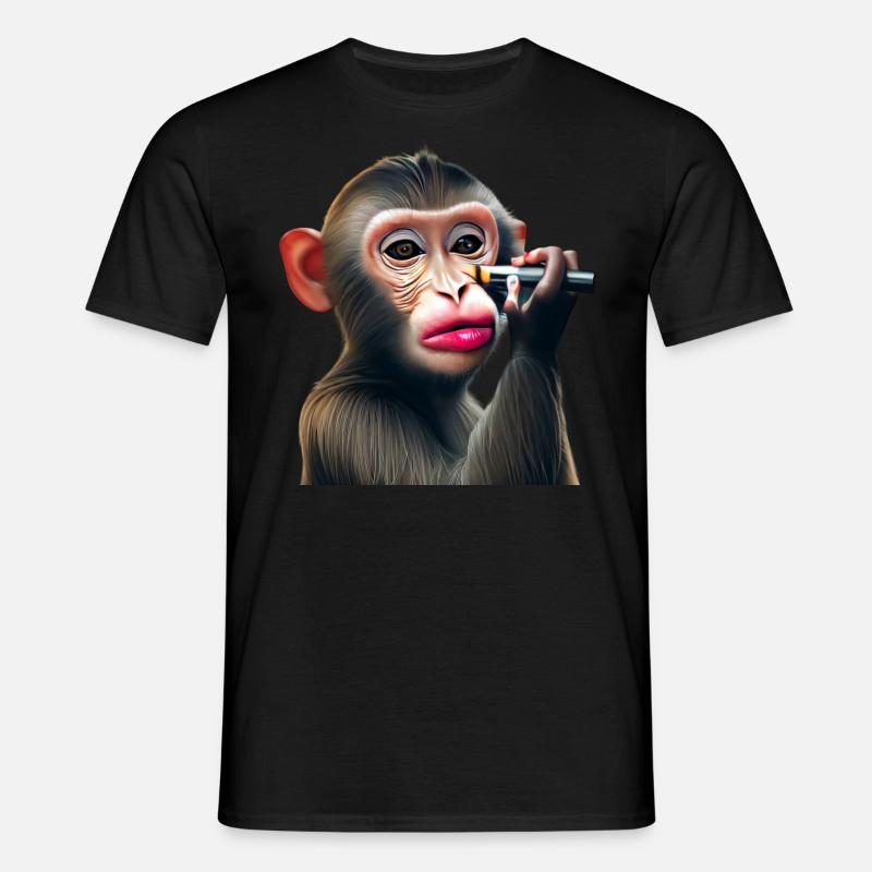Make-up monkey - Men's T-Shirt - black