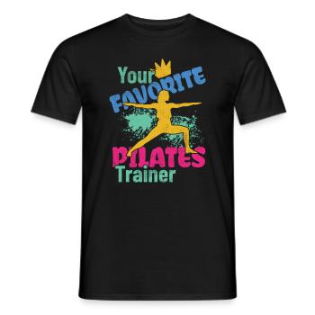 Votre entraîneur de Pilates préféré - T-shirt homme - noir - Devant - AI Model Male 178 light (178cm)