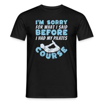 Pilates Exercises - Men's T-Shirt - black - Front - AI Model Male 178 light (178cm)