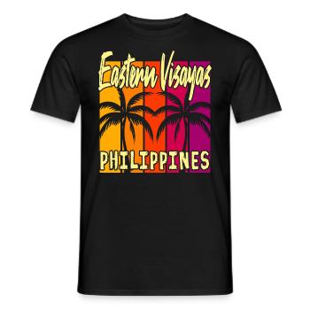 Sunset in the Eastern Visayas - Men's T-Shirt - black - Front - AI Model Male 178 light (178cm)