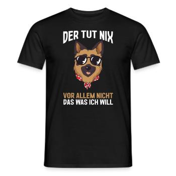 Hund Schäferhund - Männer T-Shirt - Schwarz - Vorne - AI Model Male 178 light (178cm)