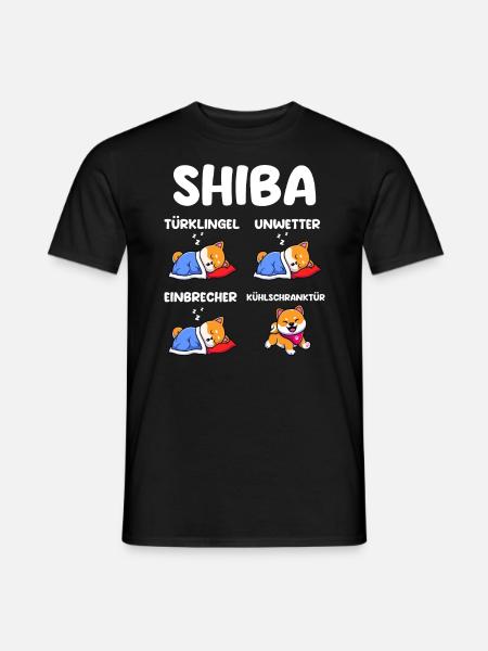 Hund Shiba Inu - Männer T-Shirt - Schwarz