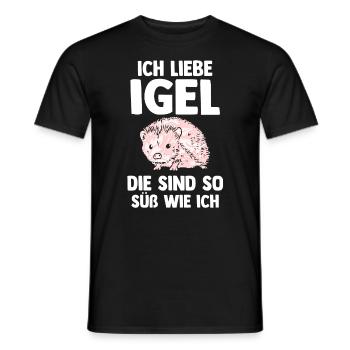 Tiermotiv Igel - Männer T-Shirt - Schwarz - Vorne - AI Model Male 178 light (178cm)