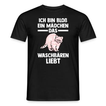 Tiermotiv Waschbär - Männer T-Shirt - Schwarz - Vorne - AI Model Male 178 light (178cm)